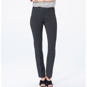NYDJ Womens Slim Trouser Pants Ponte Knit Dark Gray Plus Size 14 Corpcore Career